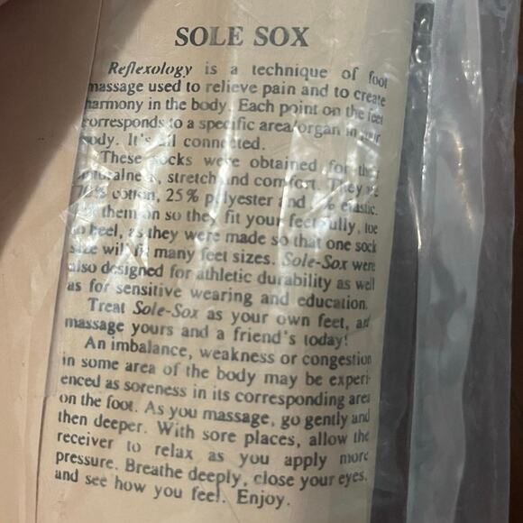 Sole Sox Unisex Tube Socks Anatomically accurate with Reflexology points - Picture 7 of 12